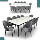 طاولة الطعام رخام وفي خشب في 10آشخاص 8 6 4 متوفرة