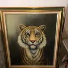 لوحة اصلية قديمه مع توقيع الرسام