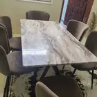 طاولة طعام رخام طبيبعي  6 كراسي مستعمل