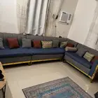 كنب رمادي وازرق