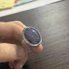 خاتم فضة بحجر سنوسي يماني