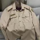 بدله سكرتيه بيج و سروال عنابي