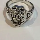 خاتم جمجمه من الفضه