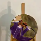 لوحة فنية ( عازفة الكمان )