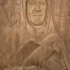 منحوتة خشبية نادرة للملك عبدالله