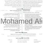 تصميم Cv سيرة ذاتية مدمجة عربي انجليزي