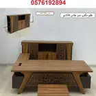 مكتب مدير طقم كامل 220سم دولاب طاولة اجتماع كراسي