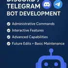 برمجة بوتات Discord   Telegram مخصصة حسب طلبك
