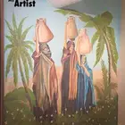 رسام وخطاط - رسم جداريه عن التراث الشعبي الوان اكريك - جده