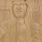 منحوته خشبية للملك فهد
