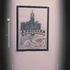 لوحة فنية رسمة مكة المكرمة ابراج الساعة الحرم