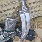 جنبية خنجر راس قرن طبيعي وسلة سيناو كفو