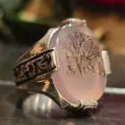 خاتم عقيق يمني مشجر طبيعي