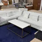 طقم كنب قطعتين حرف L مع طاولة