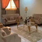 كنب مجلس 12 شخص مع الستاره والابجوره والطاولات بالف ريال
