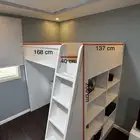 Loft bed with desk سرير طابقين مع مكتب