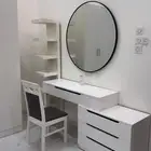 غرفة نوم كاملة ونظيفة لون أبيض