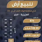 للبيع ارض في مخطط ابيات الخبر