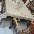 مجلس 7 اشخاص مع طاولة سفرة و 6 كراسي خشب ماليزي