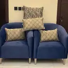 كنب كحلي ملكي ( جديد )   فردي قطعتين