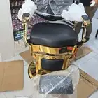 كرسي حلاقة ملكي ذهبي