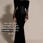 فستان اسود مخمل جديذ