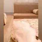 كنب ارضي بزاويتين قزاز   مفرشة