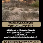 أرض للبيع في أحد رفيدة مركز الواديين حي الربوة