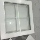طاولت تلفزيون ايكيا مع 4طاولات خدمه شبه جديده