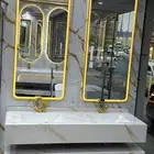 للادوات صيحه مغاسل بورسلان وتفصيل رخام ومرايات وخلاطات