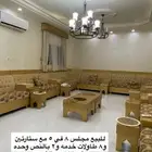 كنب 8 5 خشبي شبة جديد