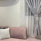 كنب حرف L.. مع ستارة.. مقاس 3 4.  اثاث  كنب  مجالس