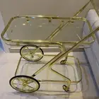 عربة تقديم ذهبي جديده ونظيفه بدون عيوب