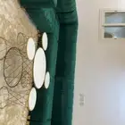 جلسات كنب فاخرة أخضر   طاولات   خزانة قهوة   شاشة للبيع