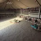 بيت شعر ابيض شبه جديد مع الاثاث