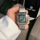 ساعه ترند لون زيتي اطار حديد السعر 250 قابل للتفاوض