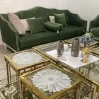 مجلس قطعتين كل قطعه مترين وعشرين نظيف مره