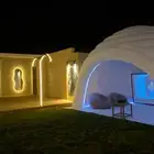 قبة خيمة هوائيه السحابه البيضاء