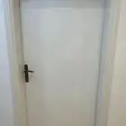 2 باب خشب خارجي قوي وثقيل بني وابيض