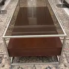 طاوله متر و نص في 75 مع طاولات خدمه و عربة تقديم
