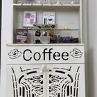 دولاب كوفي وقهوه اللون ابيض 3D