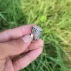 خواتم فضه على عقيق يمني طبيعي