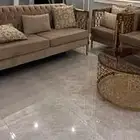 طقم كنب مكون من كنبتين كبار واثنين فرديه