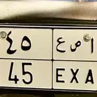 لوحة مميزة رقمين