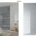 بابين سحب دولاب ملابس زجاج من ايكيا للبيع