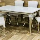 طاولات طعام رخام جديده بلكرتون