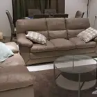 طقم كنب جلد من هوم سنتر