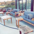 كراسي طقم كامل خشب   سويدي وحديد