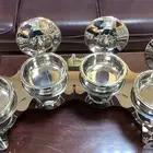 طقم سخان دائري مكون من 4 سخانات فضي