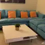 كنب امريكي زاوية مودرن لون تركواز 
